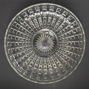 Imperial Glass Monticello Clear Footed Dish Shallow Bowl 8 1/4"
